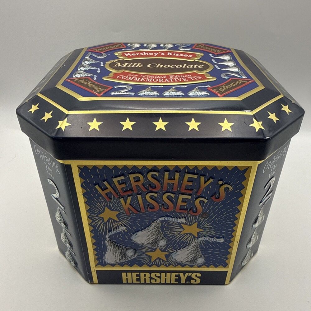 Vintage Hershey’s Kisses Collectors Tin Millennium Series Canister #4, 1999